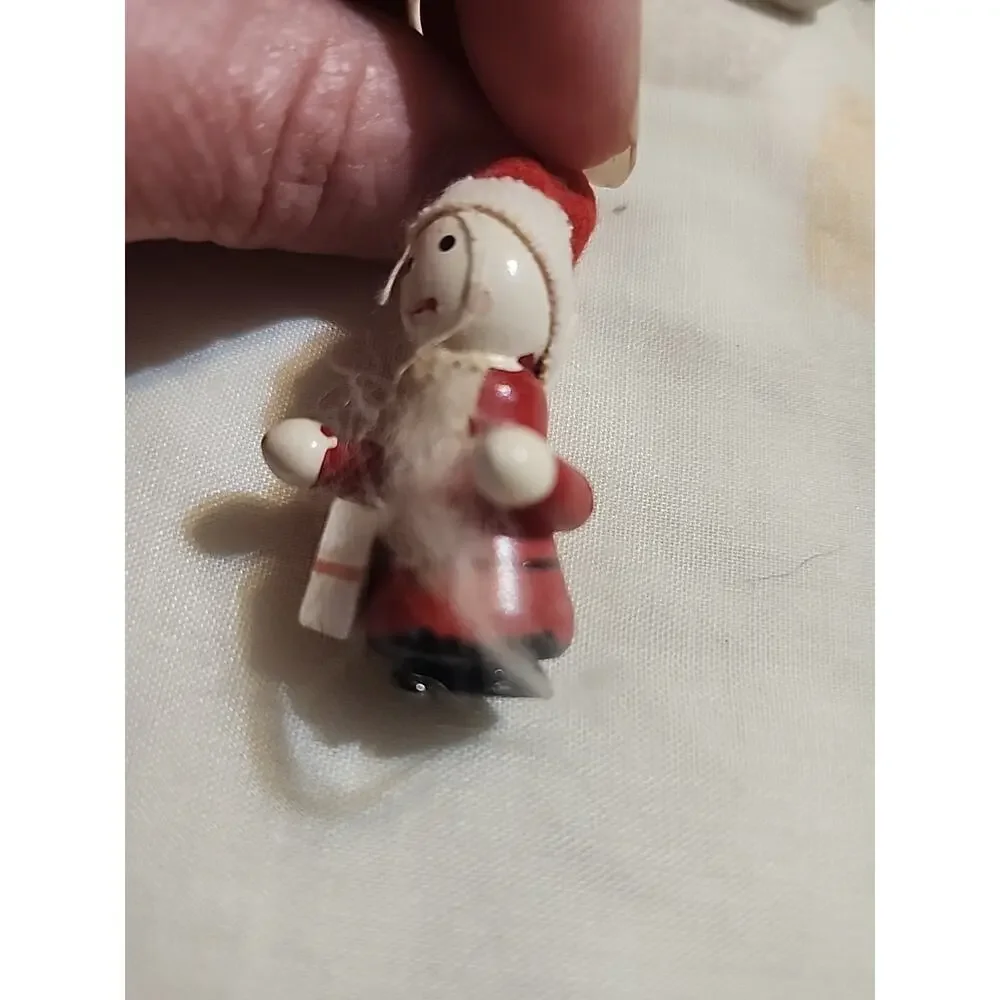 21 Vintage Miniature Christmas Tree Ornaments Snowman Santa Angel Star Trees
